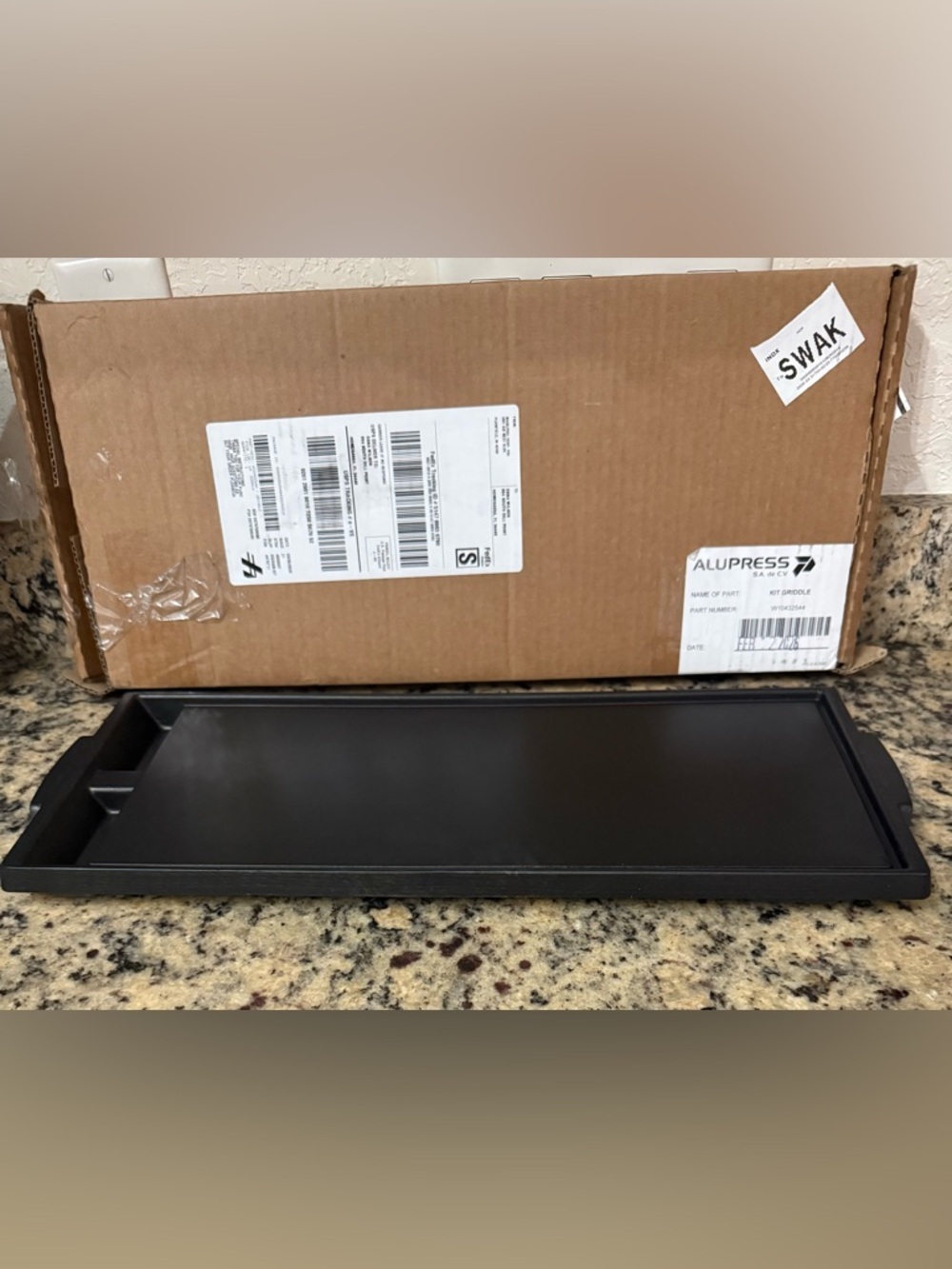 NIB KitchenAid Black Gas Range Stovetop/Oven Griddle W10432544 NEW